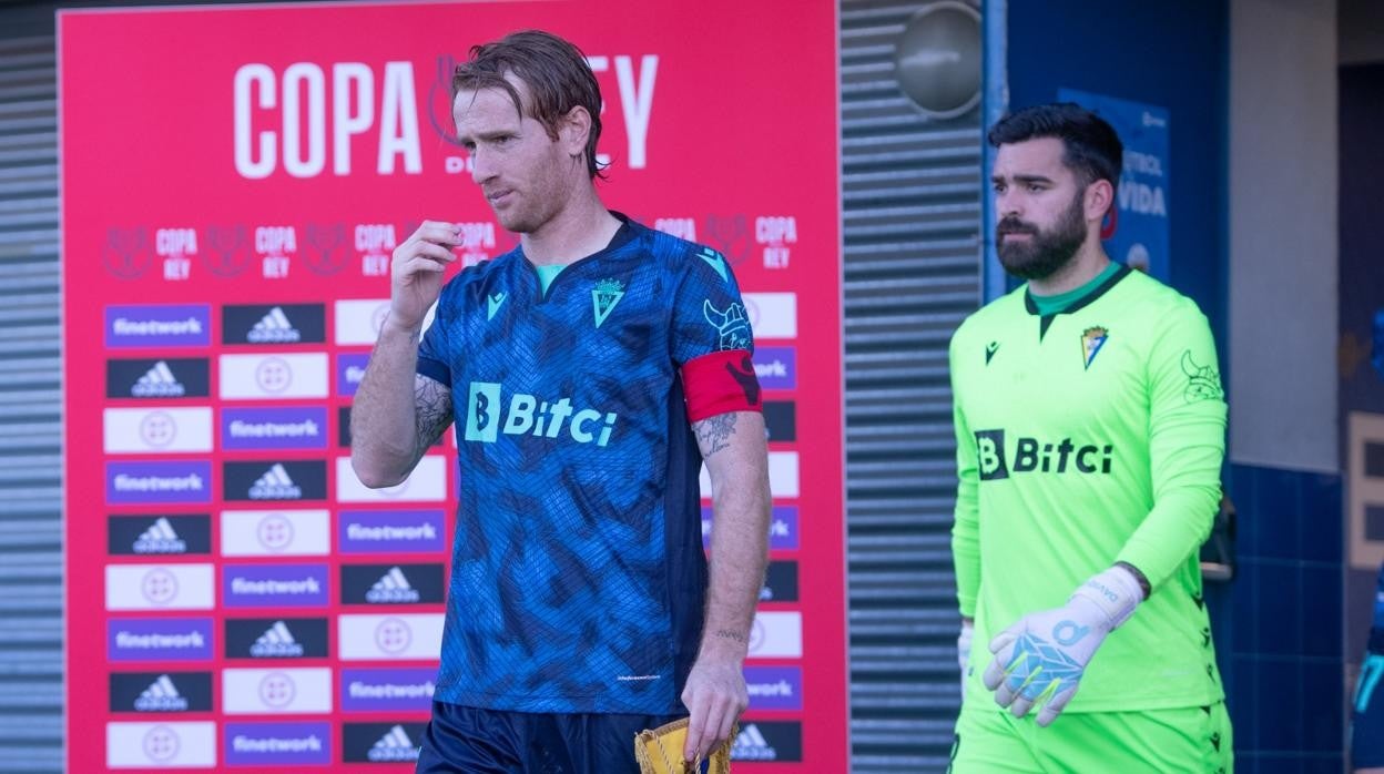 Álex y David Gil en el partido de Copa del Rey