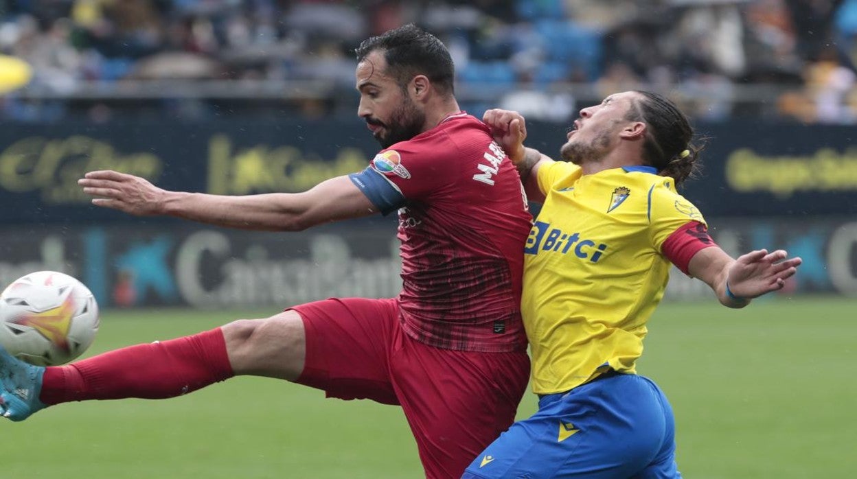 El Pacha pidió penalti en una acción dentro del área del Villarreal-