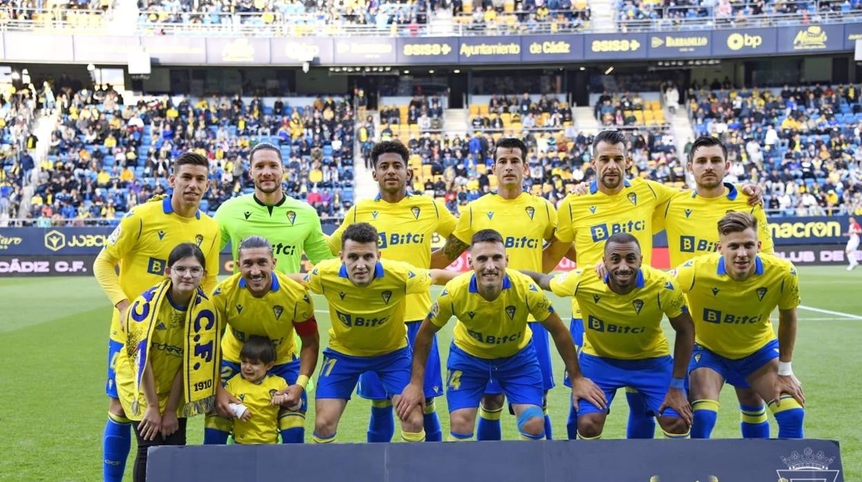 Once del Cádiz en un partido