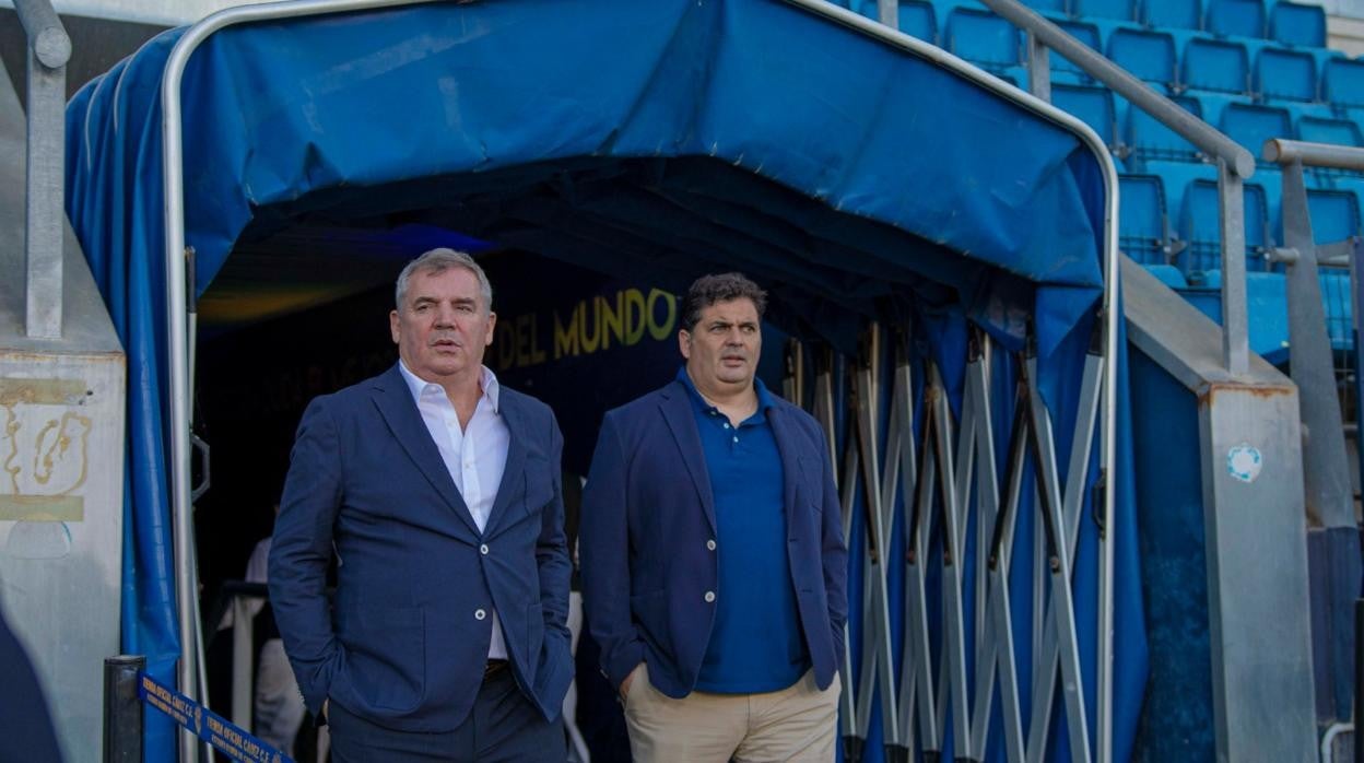 Manuel Vizcaíno y Rafael Contreras, presidente y vicepresidente del Cádiz CF.