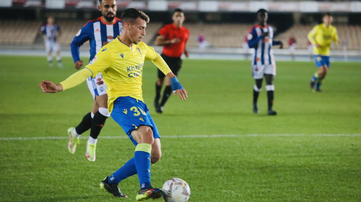 Antonio Blanco, durante el Xerez Deportivo - Cádiz