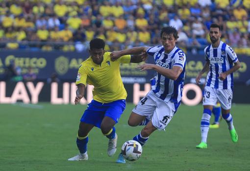 'Choco' Lozano, delantero hondureño del Cádiz CF.