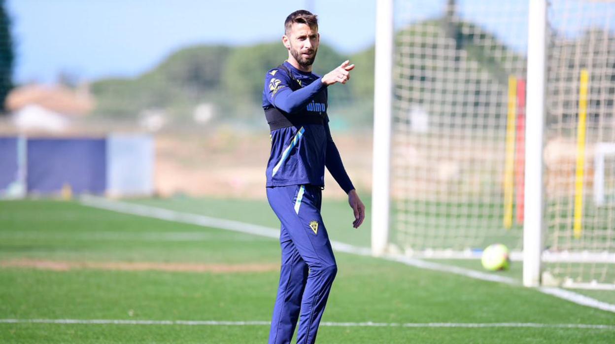 José Mari en un entrenamiento