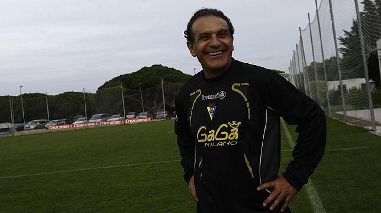 Ramón Blanco en su última etapa como entrenador del Cádiz