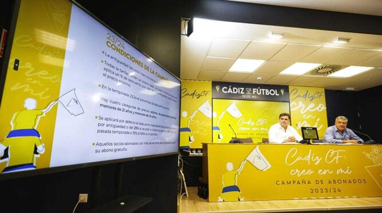 Presentación de la campaña de abonados del Cádiz