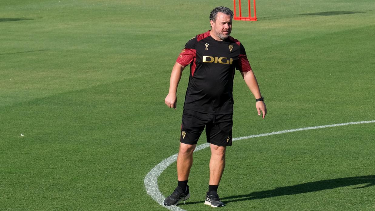 sergio gonzález, en un entrenamiento en el rosal.