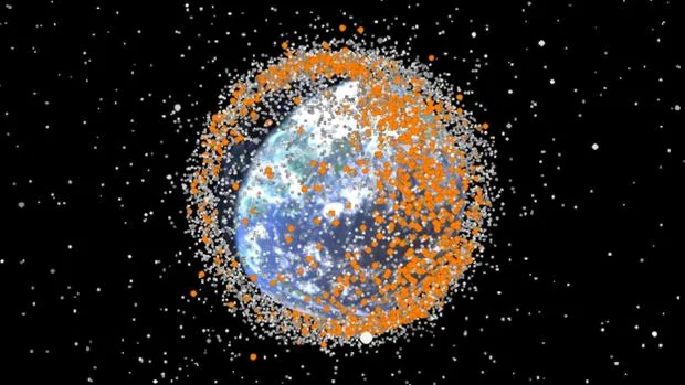 Visualización de la basura espacial en 2015