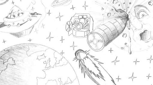 Los dibujos de los niños españoles que viajarán al espacio