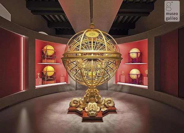 Reconstrucción del modelo heliocentrista en el Museo Galileo de Florencia