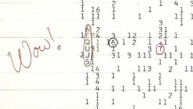 La señal «Wow!», la única obtenida por el programa SETI