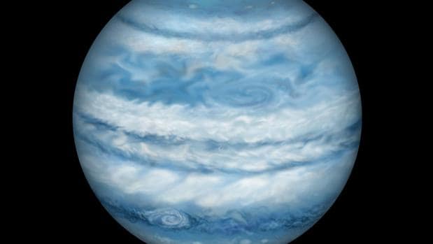 Representación artística de Kepler-1647 b. Consideran que tiene un tamaño y una masa casi idénticas a las de Júpiter