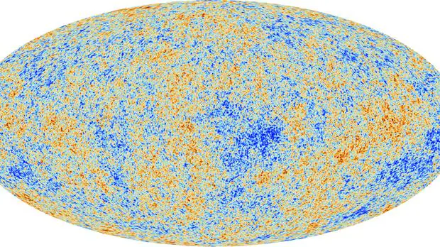Mapa de la radiación de fondo de microondas (CMB) del Universo, del satélite europeo Planck