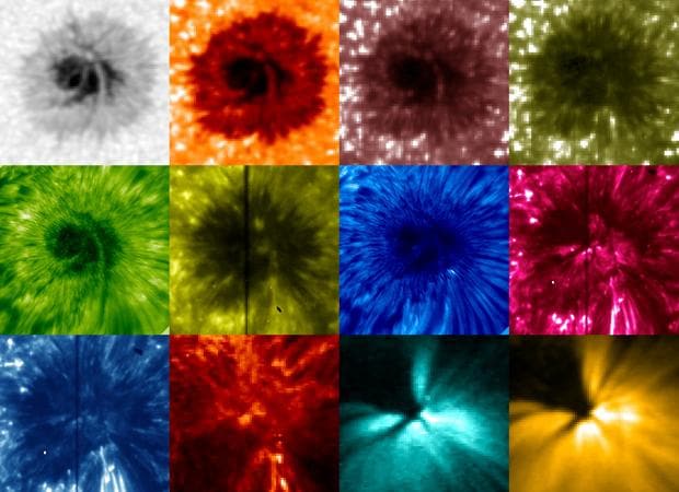 Scientists used data from NASA's Solar Dynamics Observatory, NASA's Interface Region Imaging Spectrograph, and the Big Bear Solar Observatory to track a solar wave as it channeled upwards from the sun's surface into the atmosphere.