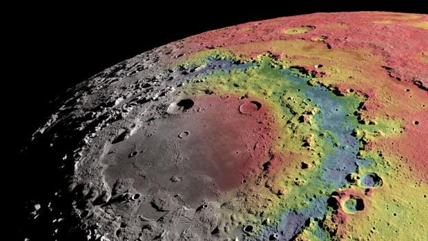 El gran cráter Oriental, la cicatriz de la guerra de asteroides que creó la Luna