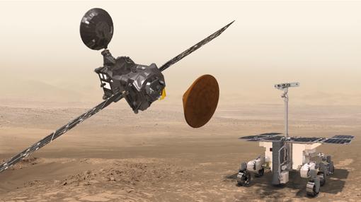La ESA obtuvo apoyo económico para enviar un rover de exploración (a la derecha) a Marte en 2020