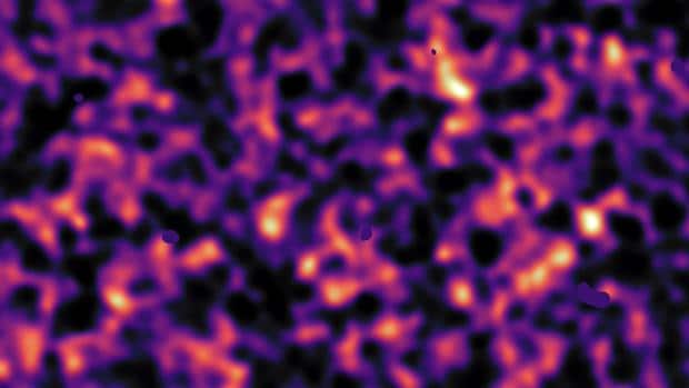 Fragmento del mapa de materia oscura realizado en esta investigación