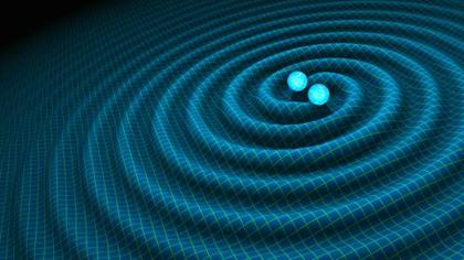 Las ondas gravitacionales, emitidas por la fusión de dos agujeros negros