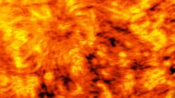 Imagen de ALMA de una enorme mancha solar tomada en una longitud de onda de 3 milímetros