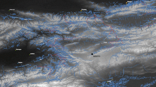 Simulación de los caminos usados por pastores y que generaron la red de la Ruta de la Seda
