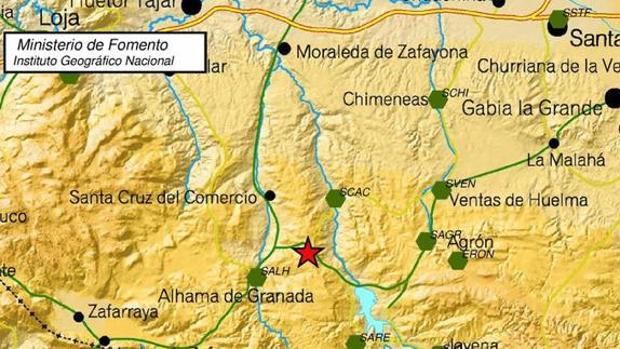 Un terremoto de 3,6 se deja notar en Granada y  Málaga