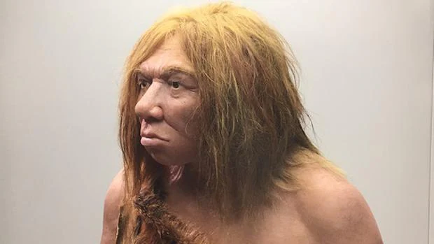 Recreación de una mujer neandertal en el Museo Arqueológico de Asturias