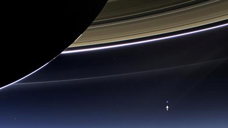 La Tierra, vista desde Saturno