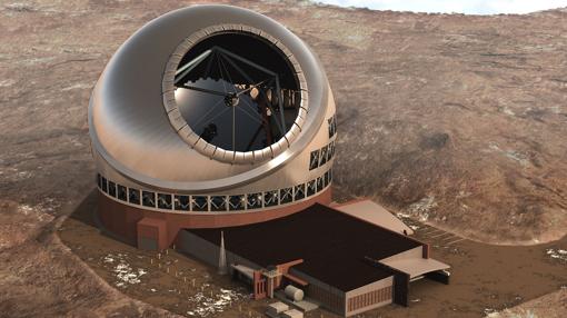 Vista aérea del futuro telescopio