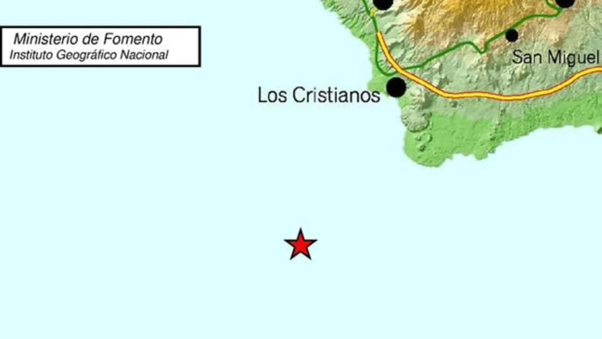 Un terremoto de 4 grados se deja sentir en dos poblaciones del sur de Tenerife