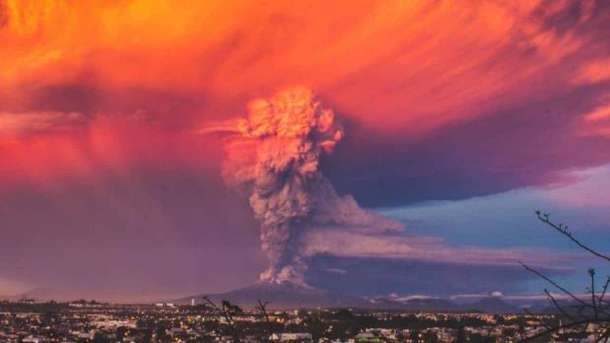 Erupción del volcán Calbuco, en Chile, en el año 2015