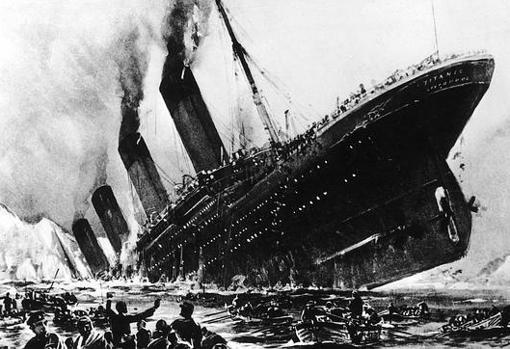 Representación del hundimiento del buque