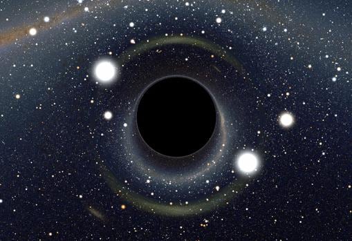Representación de un agujero negro. Hawking llegó a apostar, irónicamente, contra su propio trabajo