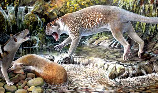 Wakaleo schouteni. Un león marsupial que vivió hace unos 23 millones de años. Australia