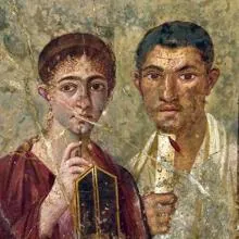 Retrato de una pareja hallado en una casa de Pompeya