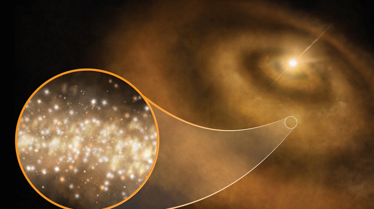 Nubes de nanodiamantes brillan en los discos protoplanetarios que rodean a las estrellas recién nacidas