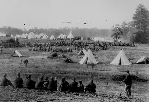 Prisioneros confederados capturados en el Valle de Shenandoah, en mayo de 1862