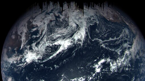 Imagen de la Tierra tomada por OSIRIS-REx durante su sobrevuelo