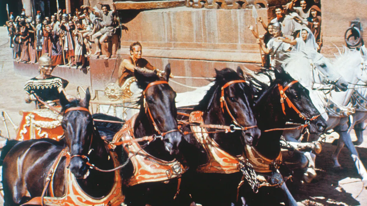 La famosa carrera de cuádrigas de «Ben-Hur» (1959)