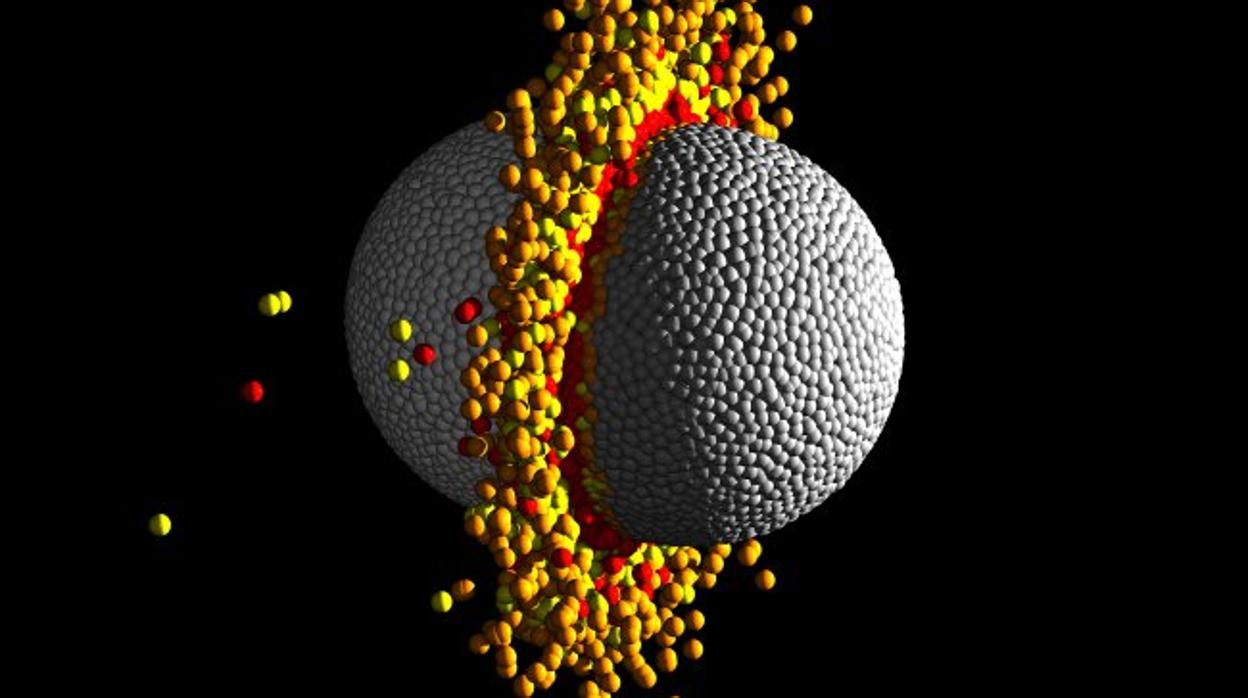 Choque de exoplanetas en órbita de la estrella Kepler-107