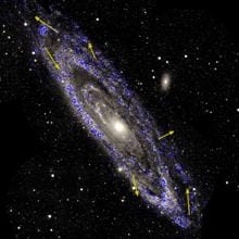 Movimientos estelares en la galaxia de Andrómeda