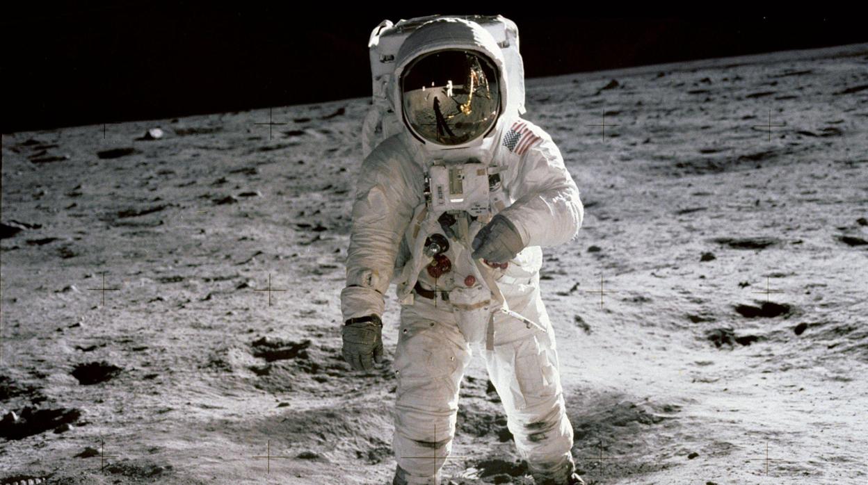 Buzz Aldrin, fotografiado por Neil Armstrong, durante la misión Apolo 11