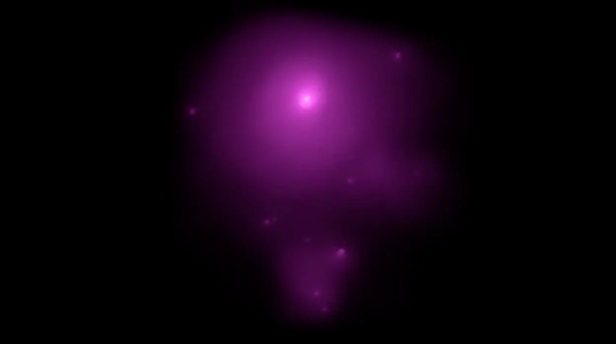 Imagen del Cúmulo galáctico Abell 85, en culo centro se encuentra la galaxia Holmberg 15A
