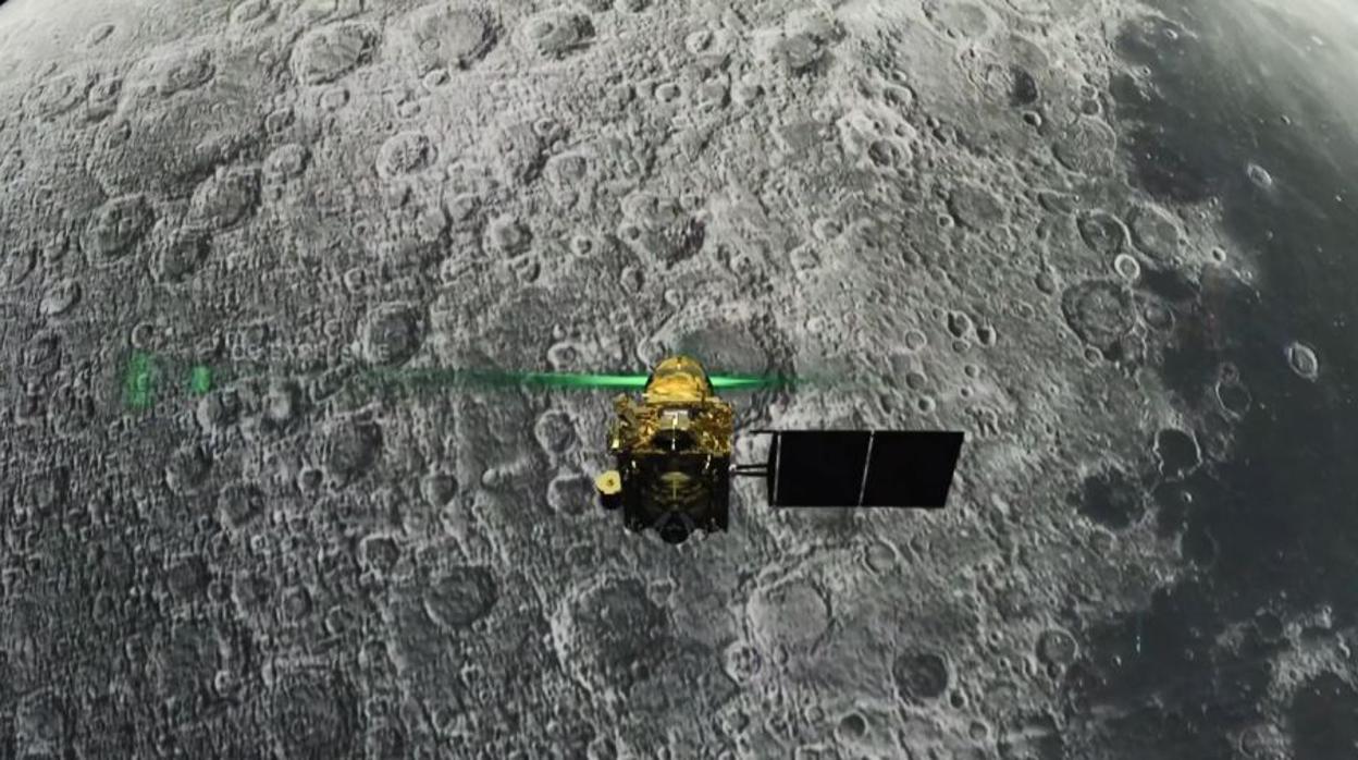 Imagen de la Chandrayaan-2 india transmitida por la agencia espacial de la India