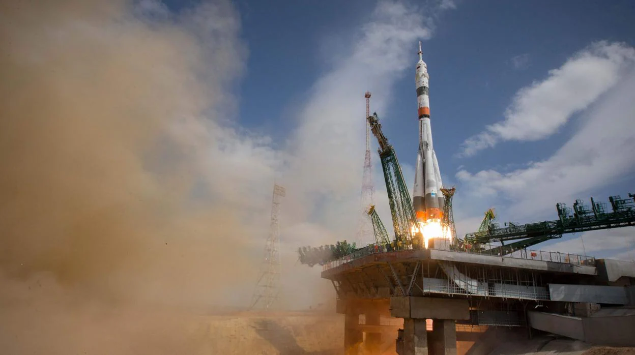 Lanzamiento de tres tripulantes de la Estación Espacial Internacional este 9 de abril, desde el cosmódromo de Baikonur