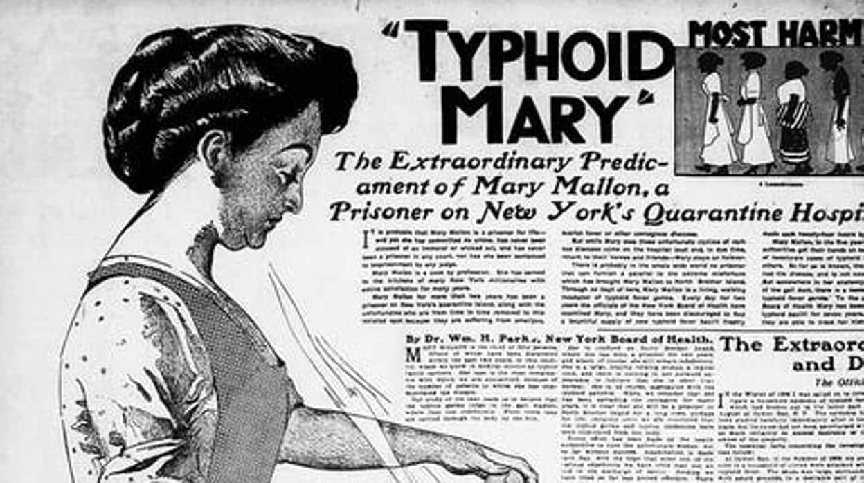 Ilustración del 20 junio 1909 en 'The New York American' sobre Mary Mallon