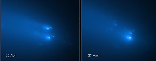 El Hubble captura la ruptura del cometa Atlas