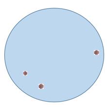 Aspecto de un aerosol, en comparación con el tamaño de los virus