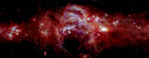 Vista infrarroja del centro de nuestra galaxia