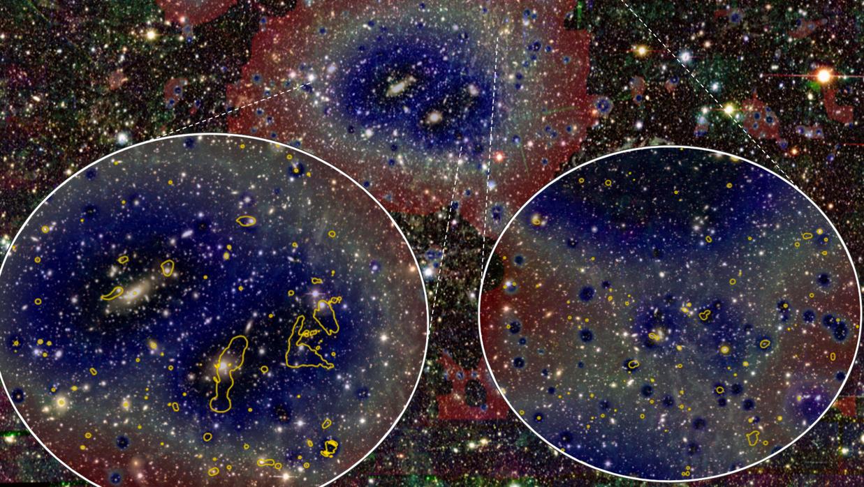 Imagen óptica del sistema Abell 3391/95