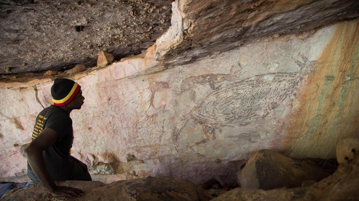 La pintura de un canguro de 17.300 años