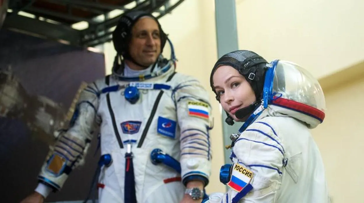 La actriz Yulia Peresild, en el Centro de Entrenamiento de Cosmonautas Gagarin en La Ciudad de las Estrellas, a las afueras de Moscú